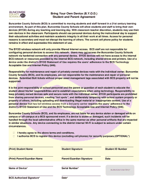 Bring Your Own Device Agreement