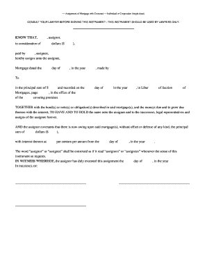 Assignment of Mortgage with Covenant