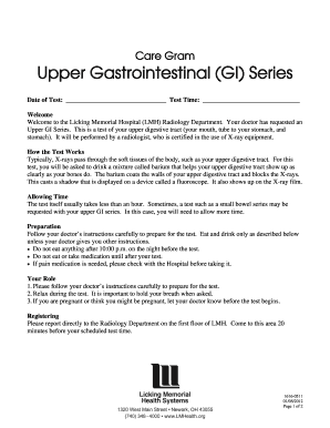 Upper GI Series Patient Instructions