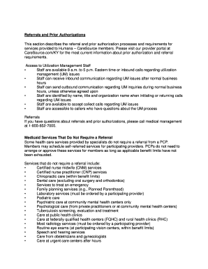 Referrals and Prior Authorizations