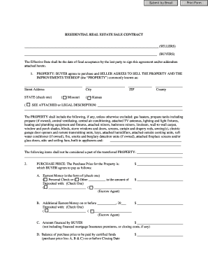 Residential Real Estate Sale Contract