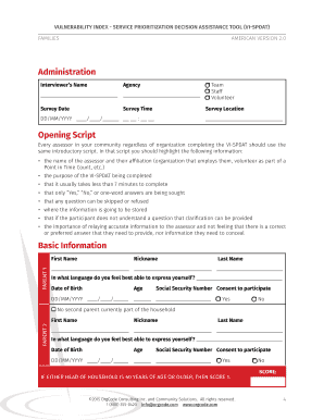 Vulnerability Index Service Prioritization Decision Assistance Tool