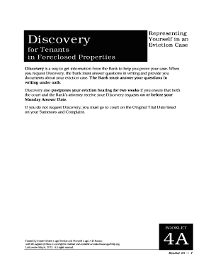 Discovery Request for Tenants in Foreclosed Properties