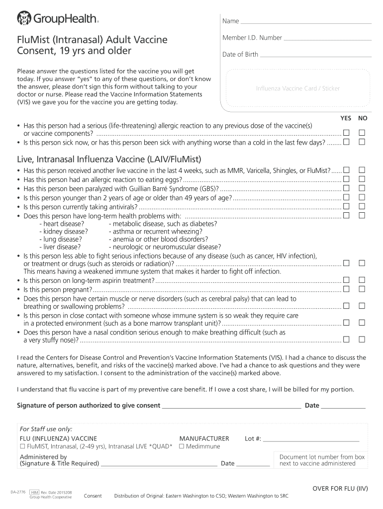 Kroger Vaccine Consent Form Fill Online Printable Fillable Blank 