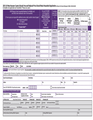New Hanover County Schools Free and Reduced Price School Meals Application