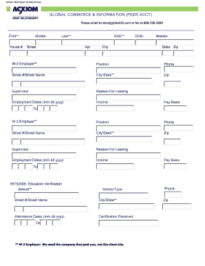 Employment Verification Form