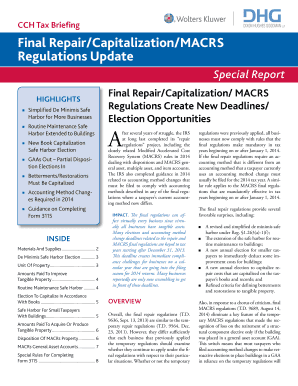 IRS Repair Regulations Update