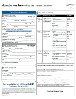 Inflammatory Bowel Disease Prescription Enrollment Form