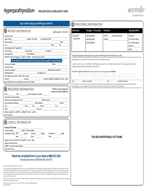 Hyperparathyroidism Prescription Enrollment Form