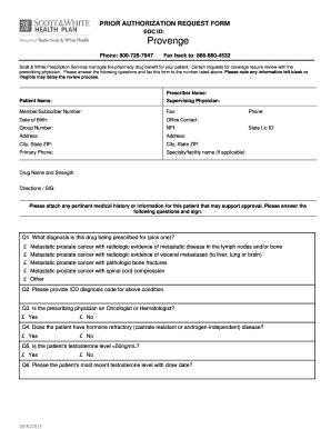 Prior Authorization Request Form