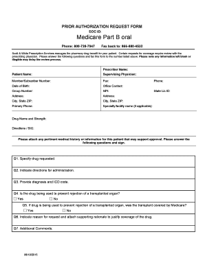 Prior Authorization Request Form
