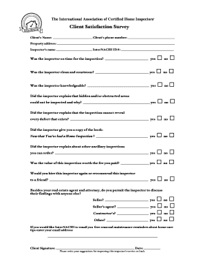Client Satisfaction Survey