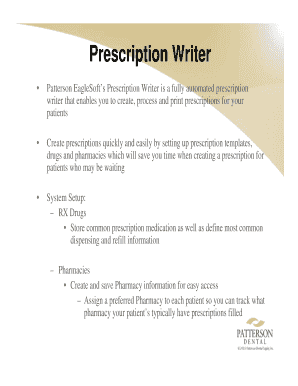 Prescription Writer Template