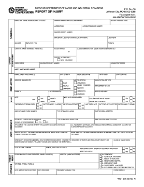 Missouri Workers' Compensation Injury Report
