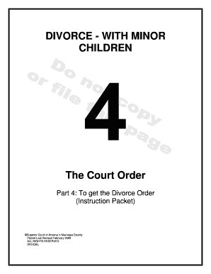 Arizona Divorce Decree With Minor Children