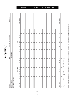 Sleep Diary Form