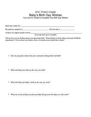 Birth Day Wishes Form