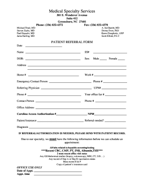 Patient Referral Form