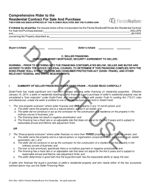 Florida Realtors Seller Financing Rider