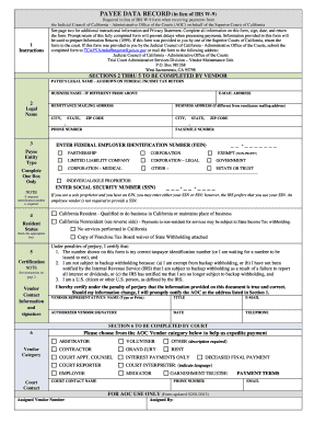 California Payee Data Record