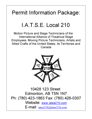 Permit Information Package - iatse210com