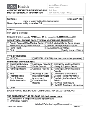 Authorization for Release of Protected Health Information