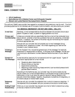 UCLA Email Consent Form