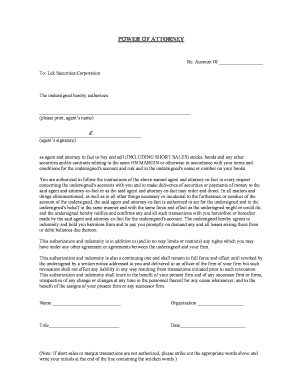 Power of Attorney for Securities Trading