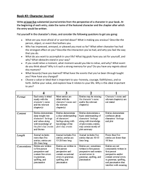 Character Journal Template