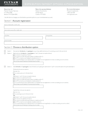 Distribution Payment Options Authorization