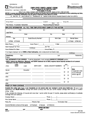 Employee Enrollment Form