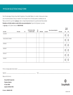 Physician Selection Form