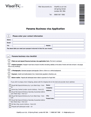 Panama Business Visa Application