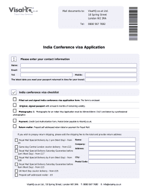 India Conference Visa Application