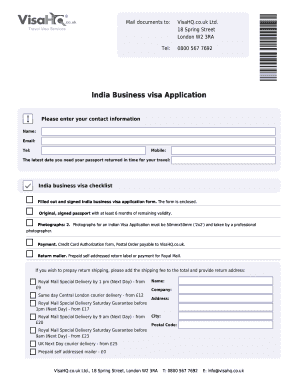 India Business Visa Application
