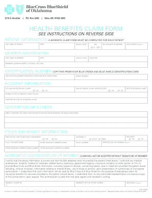 Health Benefits Claim Form