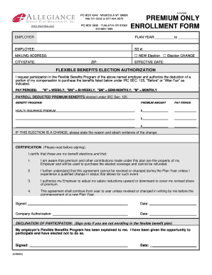 Flexible Benefits Election Authorization Form