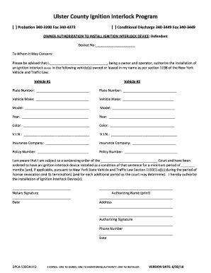 New York Ignition Interlock Device Authorization