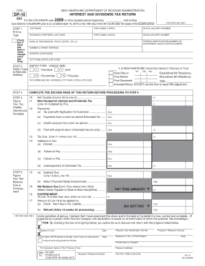 New Hampshire DP-10 Interest and Dividends Tax Return