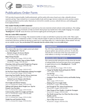 WIN Publications Order Form