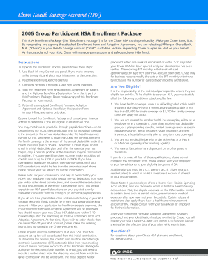 Chase HSA Enrollment Form