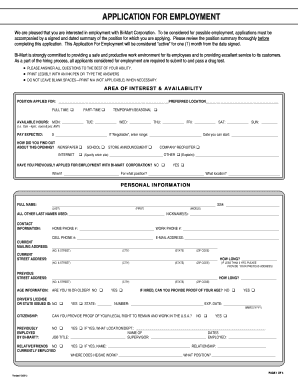 Bi-Mart Employment Application Form