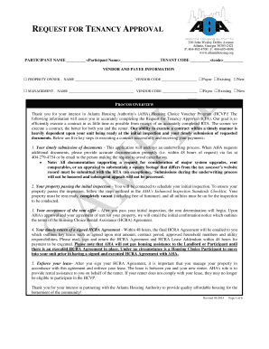 Request for Tenancy Approval