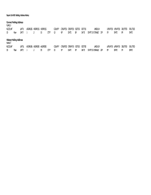 Mailing Address History Report