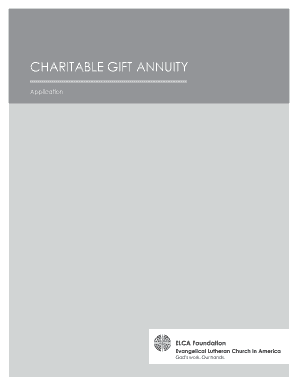 Charitable Gift Annuity Application