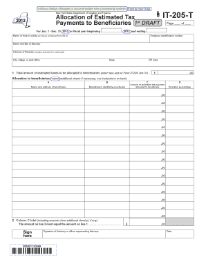 New York State IT-205-T Form