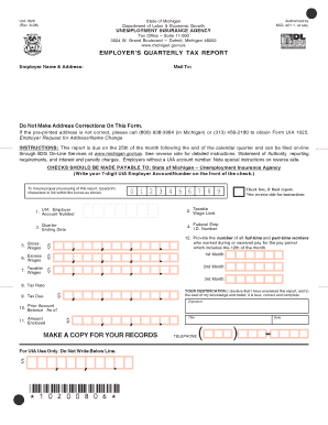 Michigan Employer Quarterly Tax Report