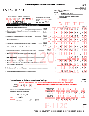 Florida Corporate Income/Franchise Tax Return F-1120