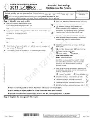 Illinois Amended Partnership Tax Return