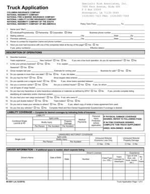 Truck Insurance Application